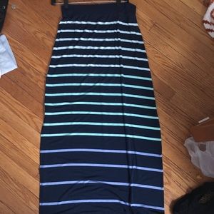 Striped maxi skirt